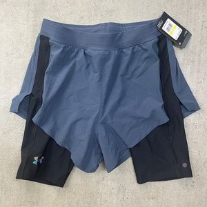 Sold - NWT Under Armour SmartForm Rush 2/1 Shorts Men’s Navy